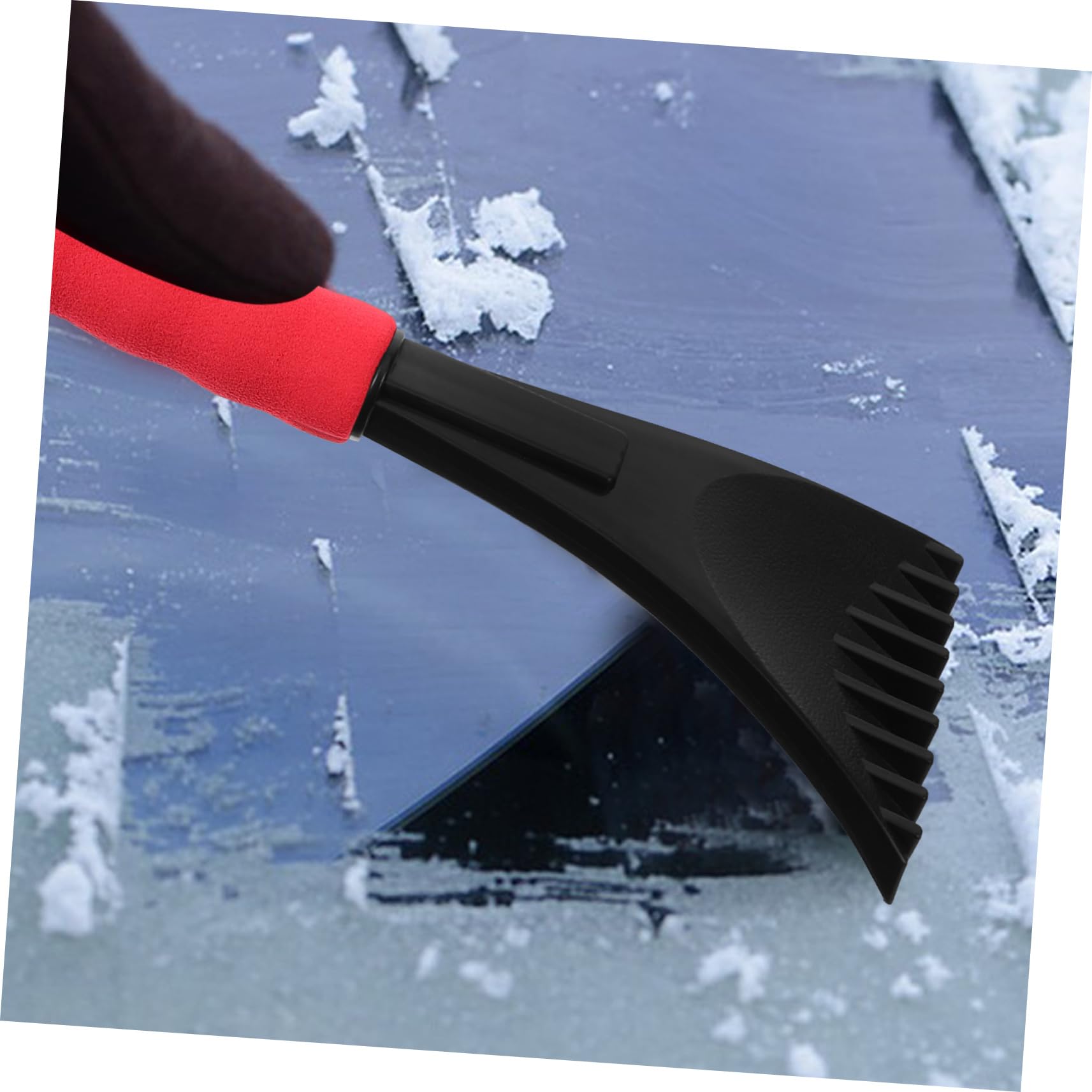 Outanaya Car Snow Shovel Cars Scrapper Ice Scraper Windscreen Scraper Car Snow Removal Equipment Ice Shovel Snow Shovel for Driveway Shovel for Snow Ice Remover Defrosting Abs Red