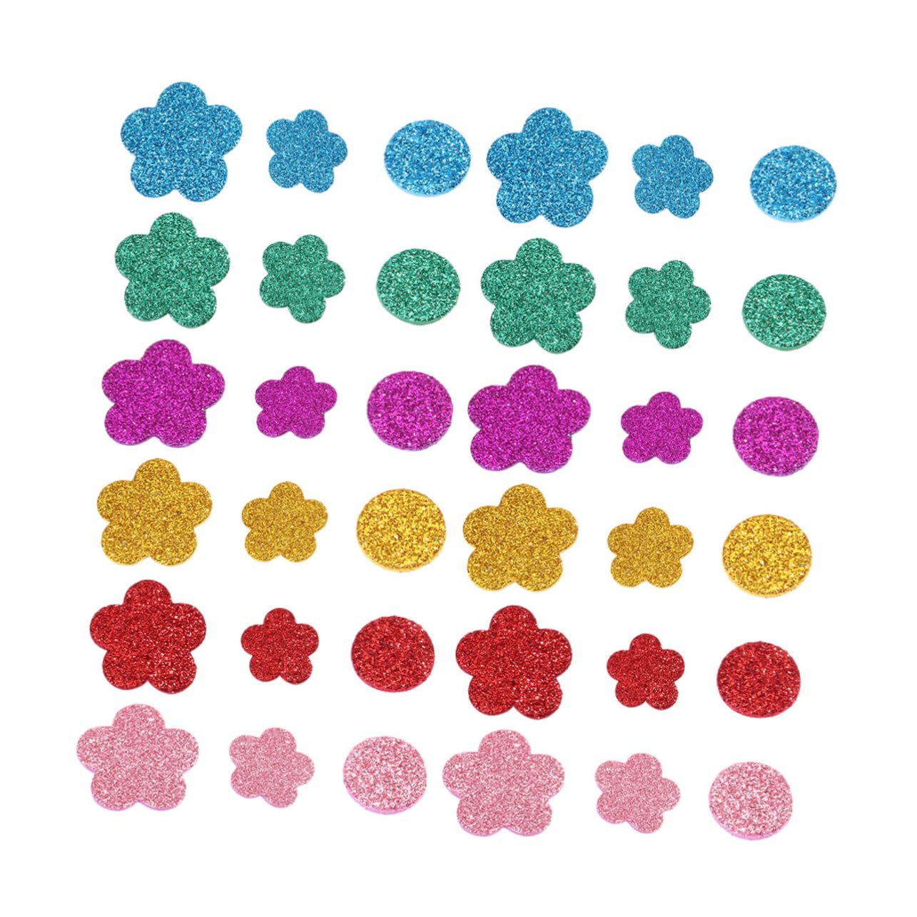 NUOBESTY 3piezas Stickers De Flores De Brillo De Eva Autoadhesivos De Parches Decorativos Para Manualidades y Scrapbooking