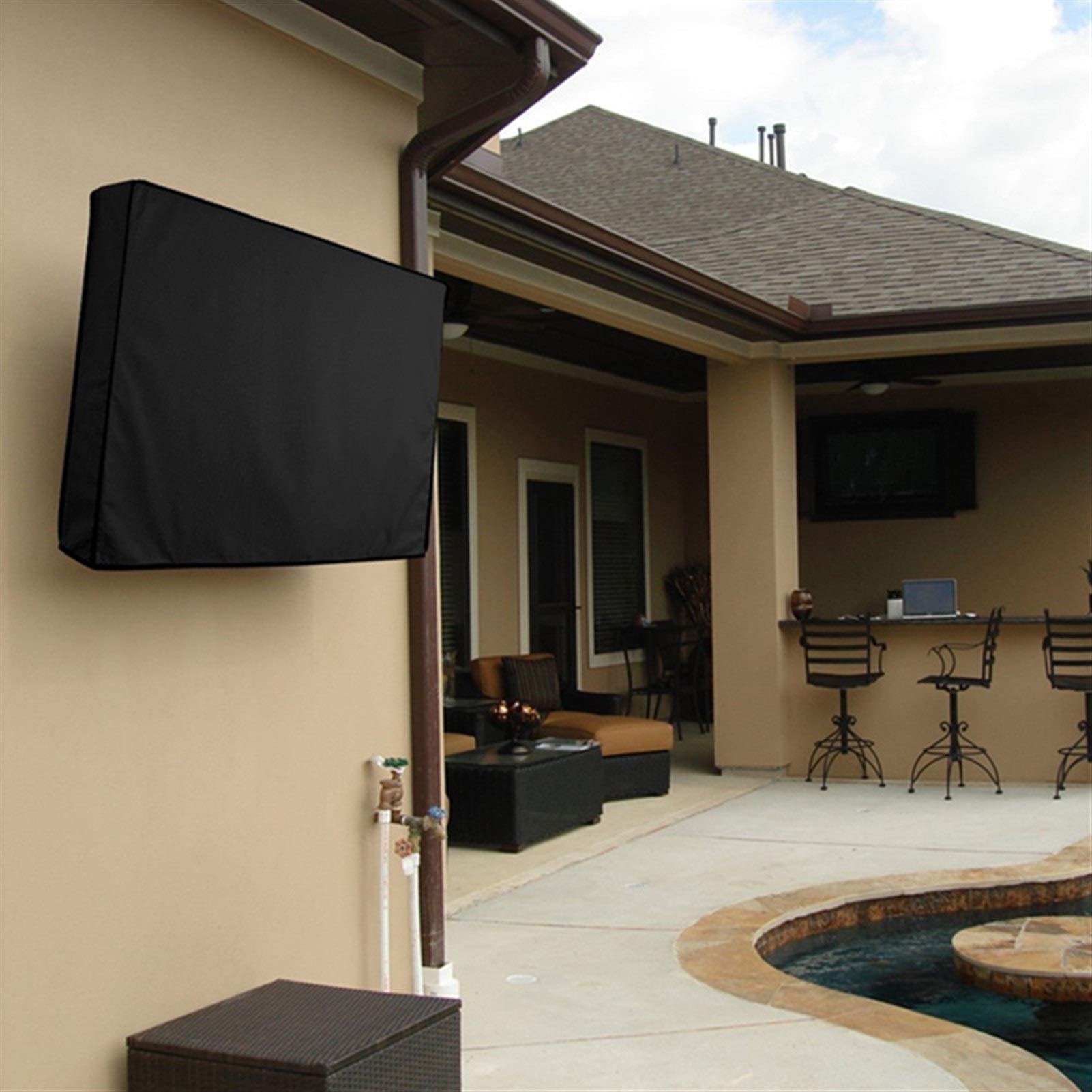 Funda TV Exterior,Funda TV Al Aire Libre Protector de la Cubierta de Intemperie Universal Protector for 22 '' - 70 '' de Plasma Televisores Junta Inferior(46 48 Inch TV)