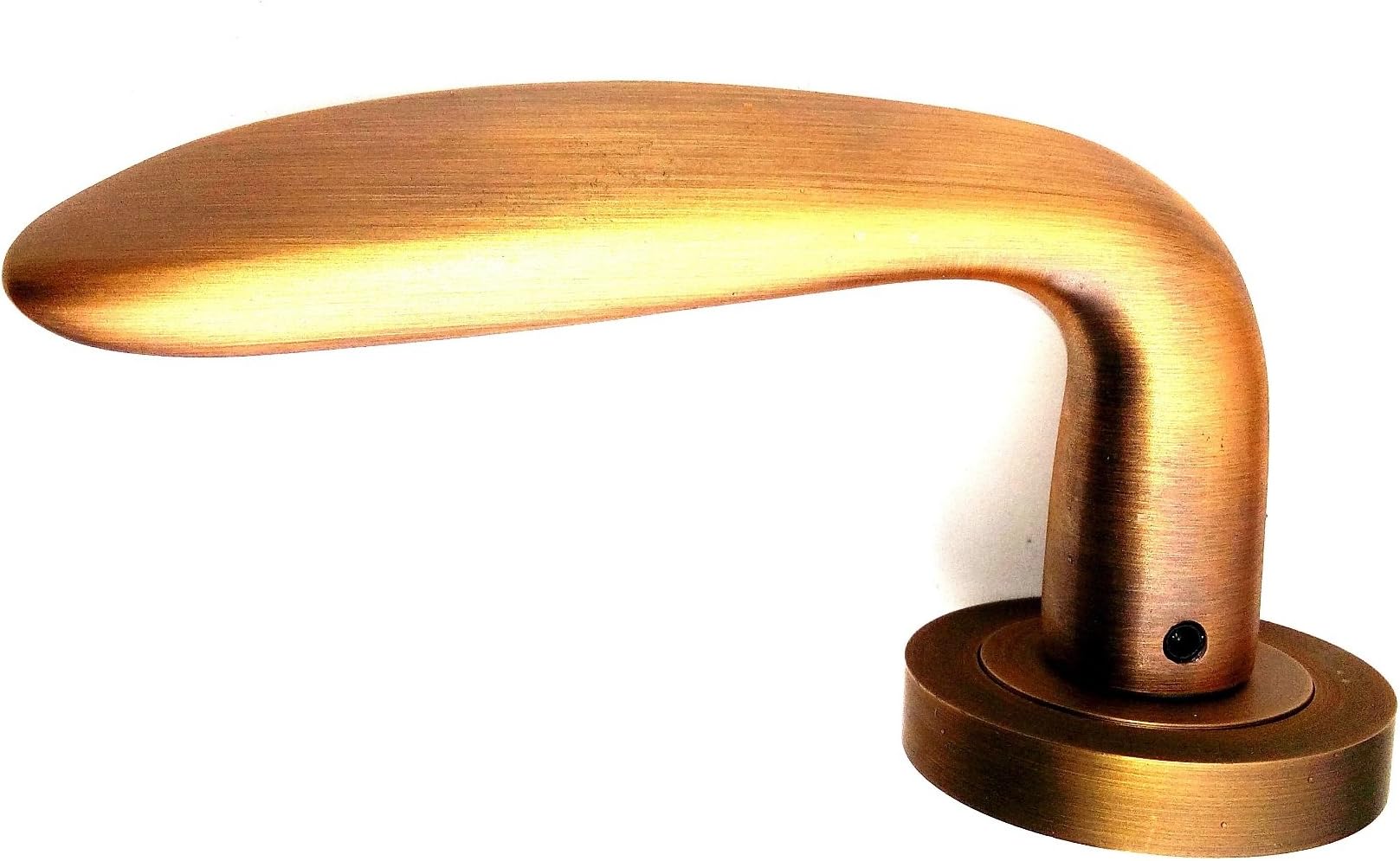Lever on Round Rose Rotanev Door Handle in Pair Antique Brass from EUROART