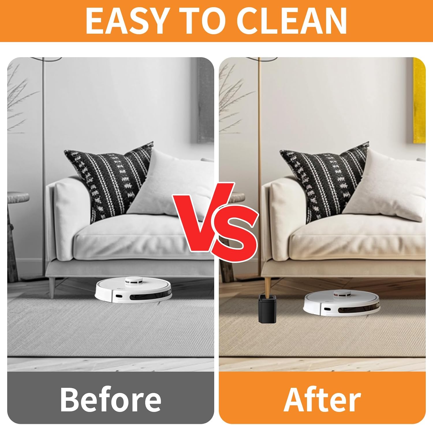 4 Pack Bed Risers Heavy Duty, Adjustable Furniture Riser Blocks Lift 2, 4 inches for Couch Sofa Table Chair Leg Refrigerator Washing Machine, Support Up to 2000 Lbs (Black 4 inch)