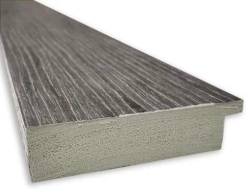 Miniatura 2 de Amanti Art Espejo de pared para puerta, espejo de longitud completa (53.5 x 19.5 pulgadas), espejo de cuerpo completo gris con tablones de rayas y