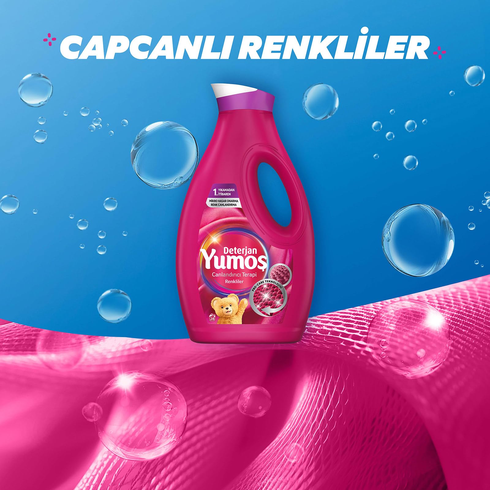 Yumoş Sıvı Canlandırıcı Terapi Renkliler 1690 ml + Yumoş Uzman Renk Koruma Yumuşatıcı 1200 ml (3 paketi)