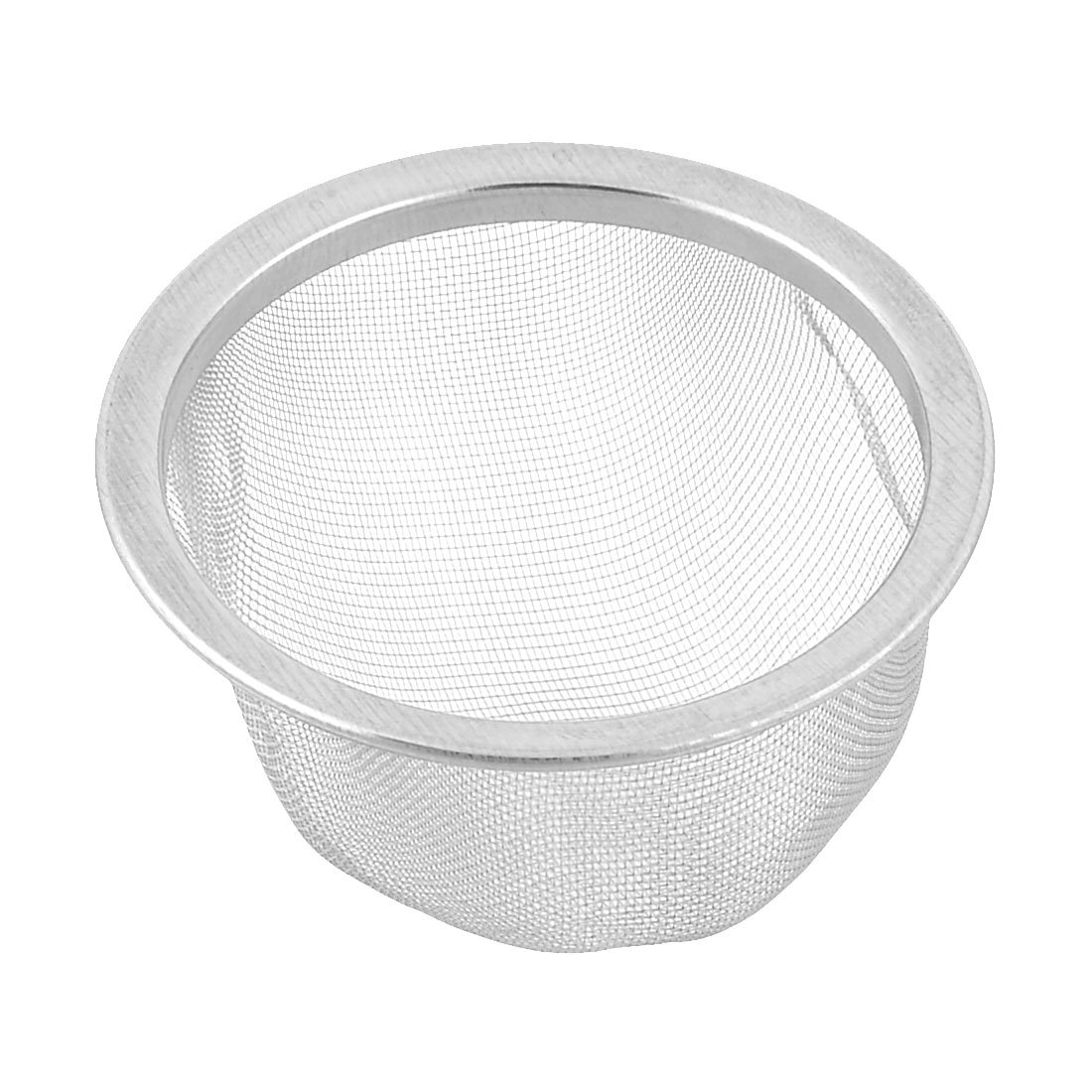 uxcell Stainless Steel Wire Mesh Tea Leaves Spice Strainer 70mm Silver Tone
