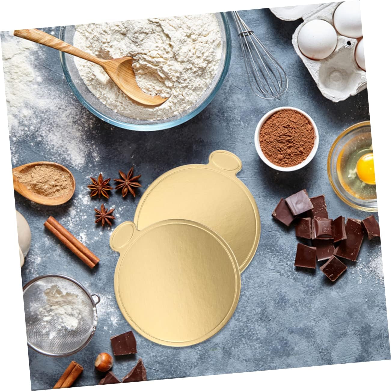 Zerodeko 200sheets Round Cake Bases Disposable Cardboard Cake Boards for Mousse Tiramisu and Party Sturdy Food-Grade Material for Birthdays and Weddings