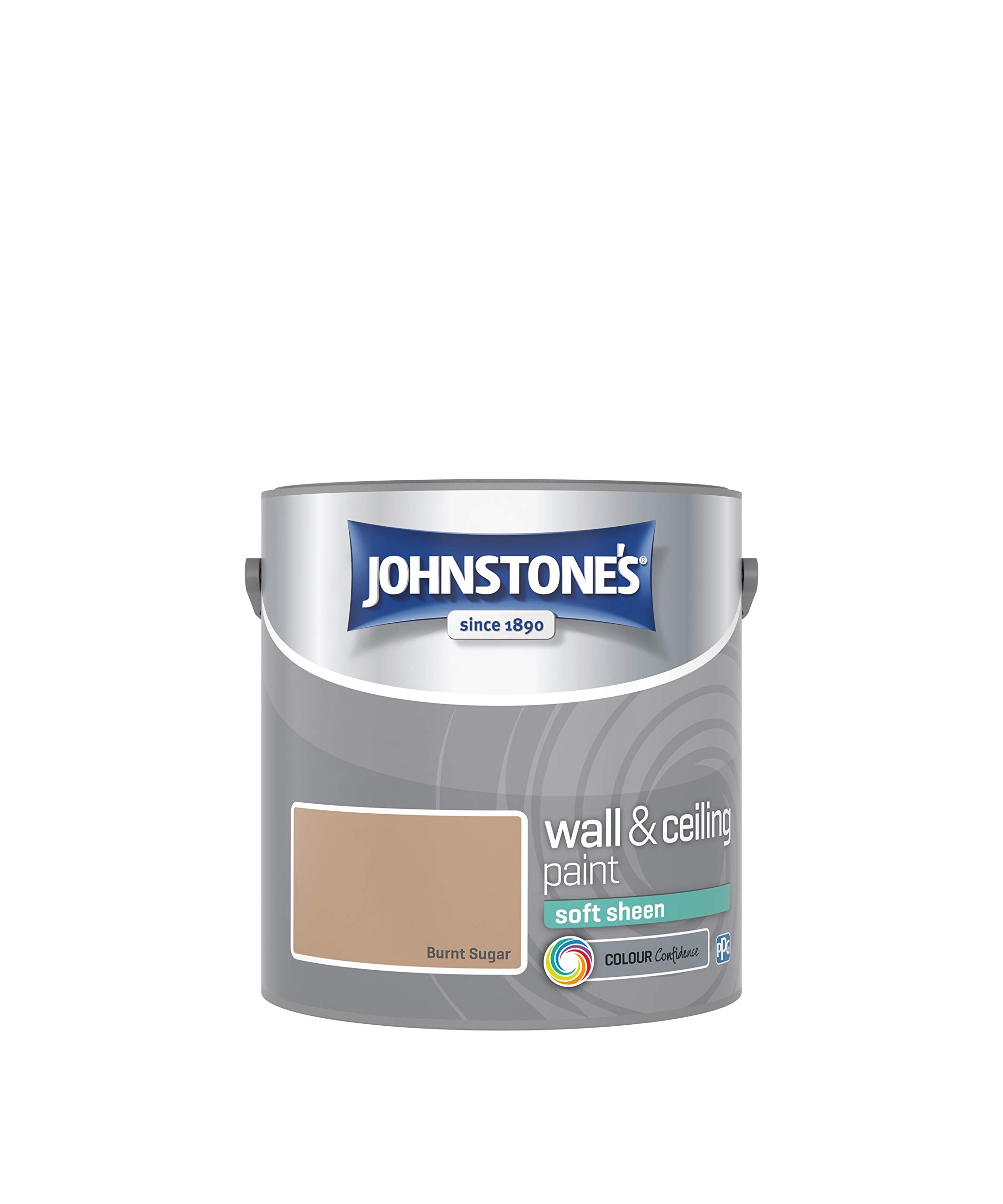 Johnstone's - Wall & Ceiling Paint - Burnt Sugar - Soft Sheen Finish - Emulsion Paint - Fantastic Coverage - Easy to Apply - Dry in 1-2 Hours - 12m2 Coverage per Litre - 2.5L