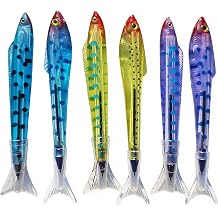 6 Packs Novelty Sardine Fish Pens, Cute Fish Pens, Fun Fish-Shaped Ballpoint Pens, Creative Stationery for School, Office, Adults, Gift & Daily Writing