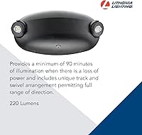 Vista 3 de Lithonia Lighting ELM2L B M12 Quantum - Luz de emergencia LED, prueba manual, 220 lúmenes, color negro