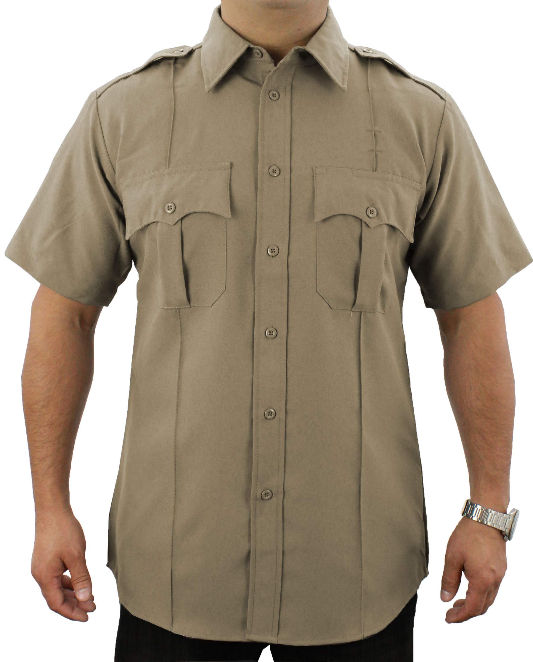 First Class100% Polyester Short & Long Sleeve Zippered Uniform Shirt 4 Pocket Hidden, Law Enforcement BDU Zipper Closure.