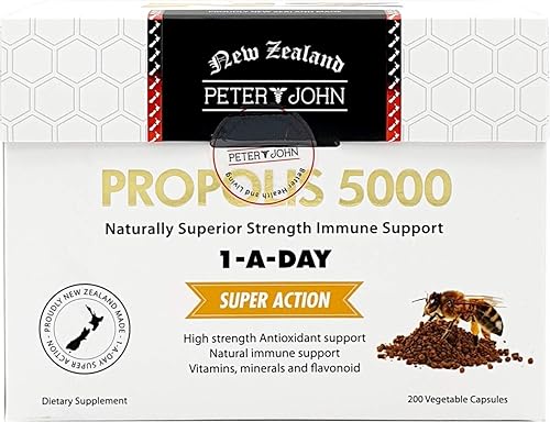 Peter & John Propolis 5000 Flavonoides 70 mg Cápsula Fuerza Inmunológica Apoyo Inmunológico (200c 1 paquete)