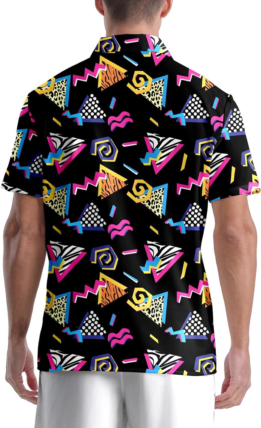 80s 90s Mens Hawaiian Shirts Casual Button Down Short Sleeve Beach Clothes for Men - Image 2