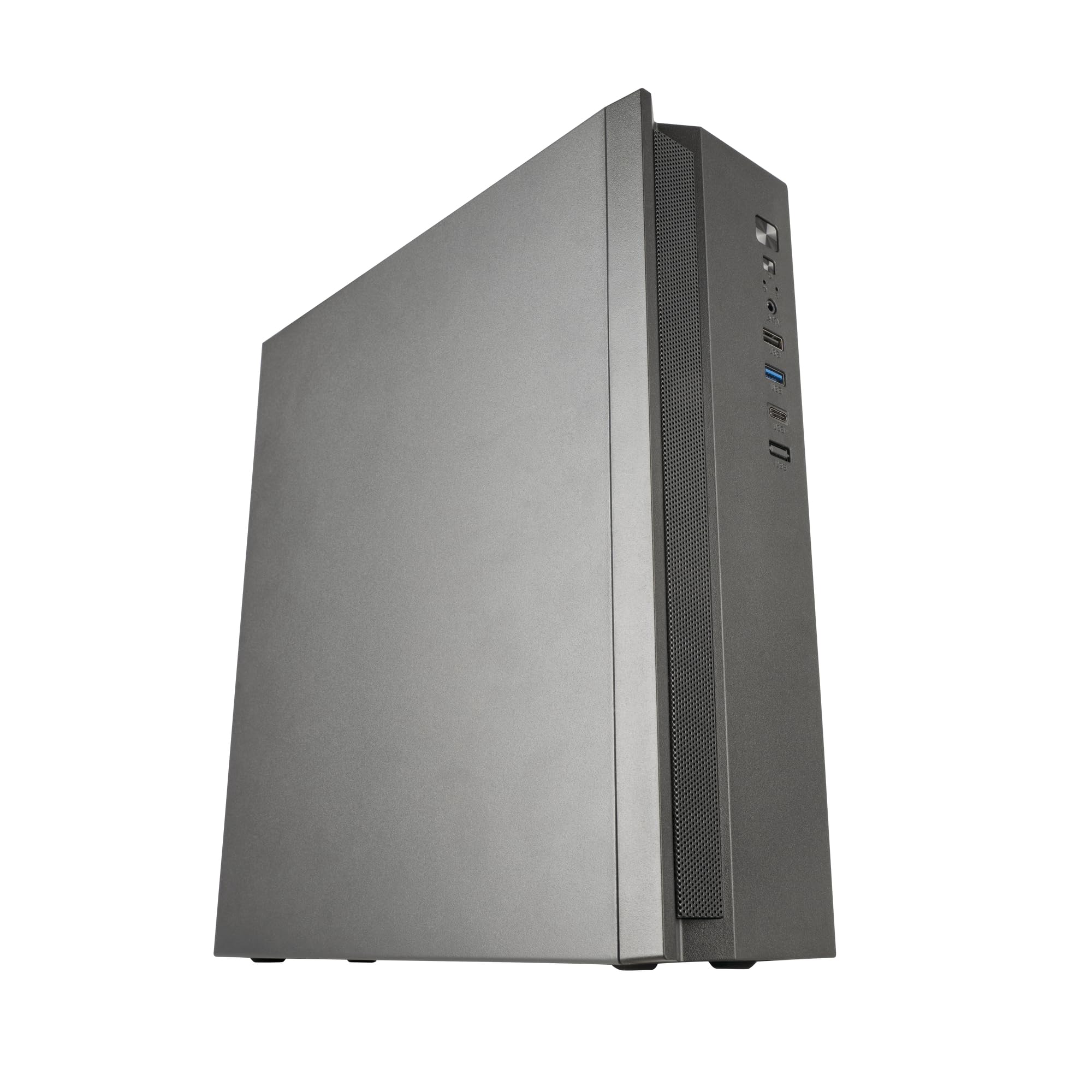 Tacens Anima ACSLIM500, Boîtier PC MicroATX, Design Slim Double Horizontal ou Vertical, Alimentation TFX 500W, Façade avec Grille Airflow, Mini-Tour Ultra-compacte avec USB-C et USB 3.0, Noir