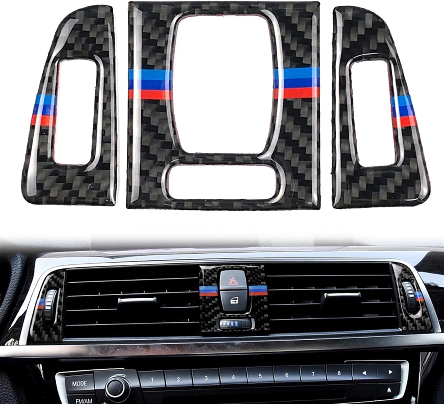 for bmws 3 Series 4 F30 F31 Carbon Fiber Car Air Vent Outlet Cover Trim A/C Conditioning Accessoire