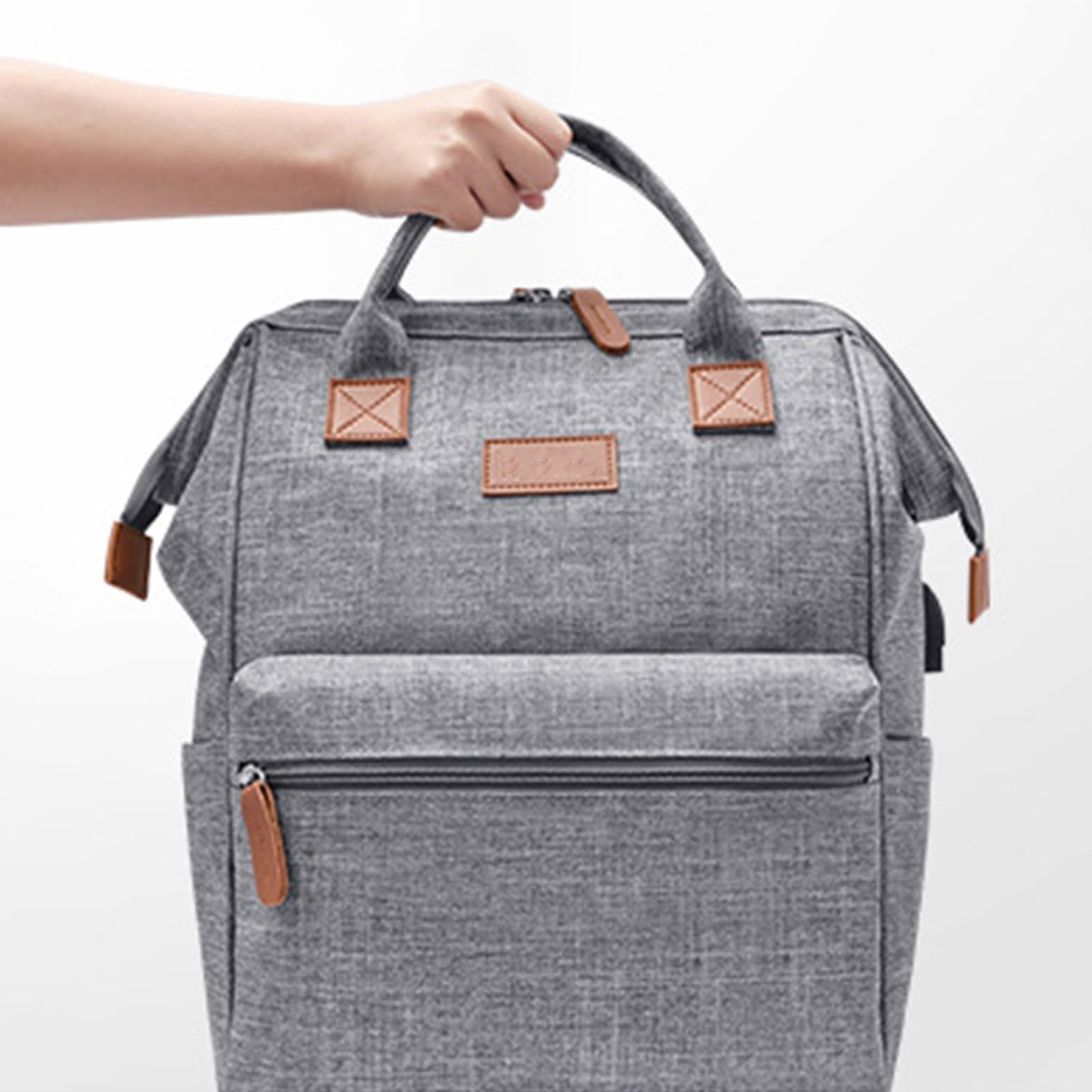Mochila de viaje para laptop, mochila escolar multiusos casual con puerto de carga USB para mujeres y hombres, mochila de bloqueo