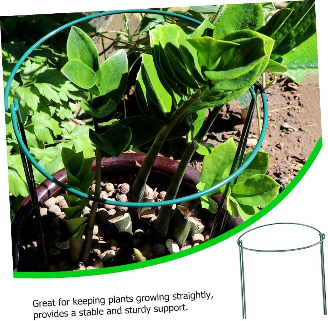 Toyvian 4PCS Semicircular Plant Support Frame for Potted Plants Garden Trellis for Climbing Flowers Heavy Duty Iron Wire Structure Suitable for Roses and Vines