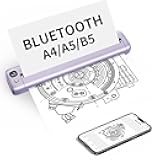 Rongta Portable Printers Wireless for Travel, WiFi & Bluetooth Mobile Printer, Thermal Inkless Printer for School/Office/Home Use, Compatible with Android,iOS & Laptop (Purple)