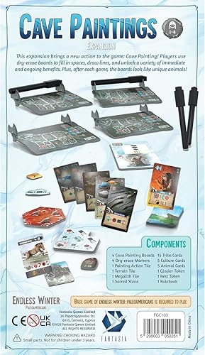 Miniatura 5 de Endless Winter Paleoamericans Cave Paintings - Expansión del juego de mesa | Juego de estrategia prehistórica para adultos y niños | A partir de 12