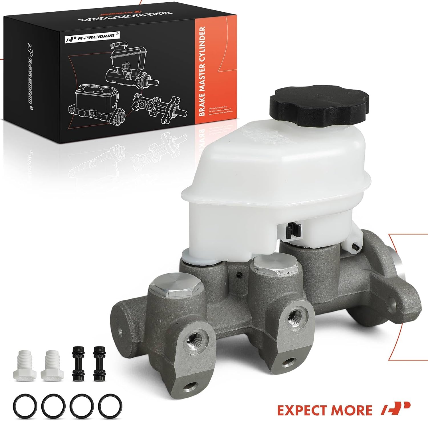 A-Premium Brake Master Cylinder with Reservoir and Sensor Compatible with Buick, Oldsmobile and Pontiac Vehicles - Regal 1997-1998, Century 1997-1998, Intrigue 1998-1998 2000-2002, Grand Prix 1997