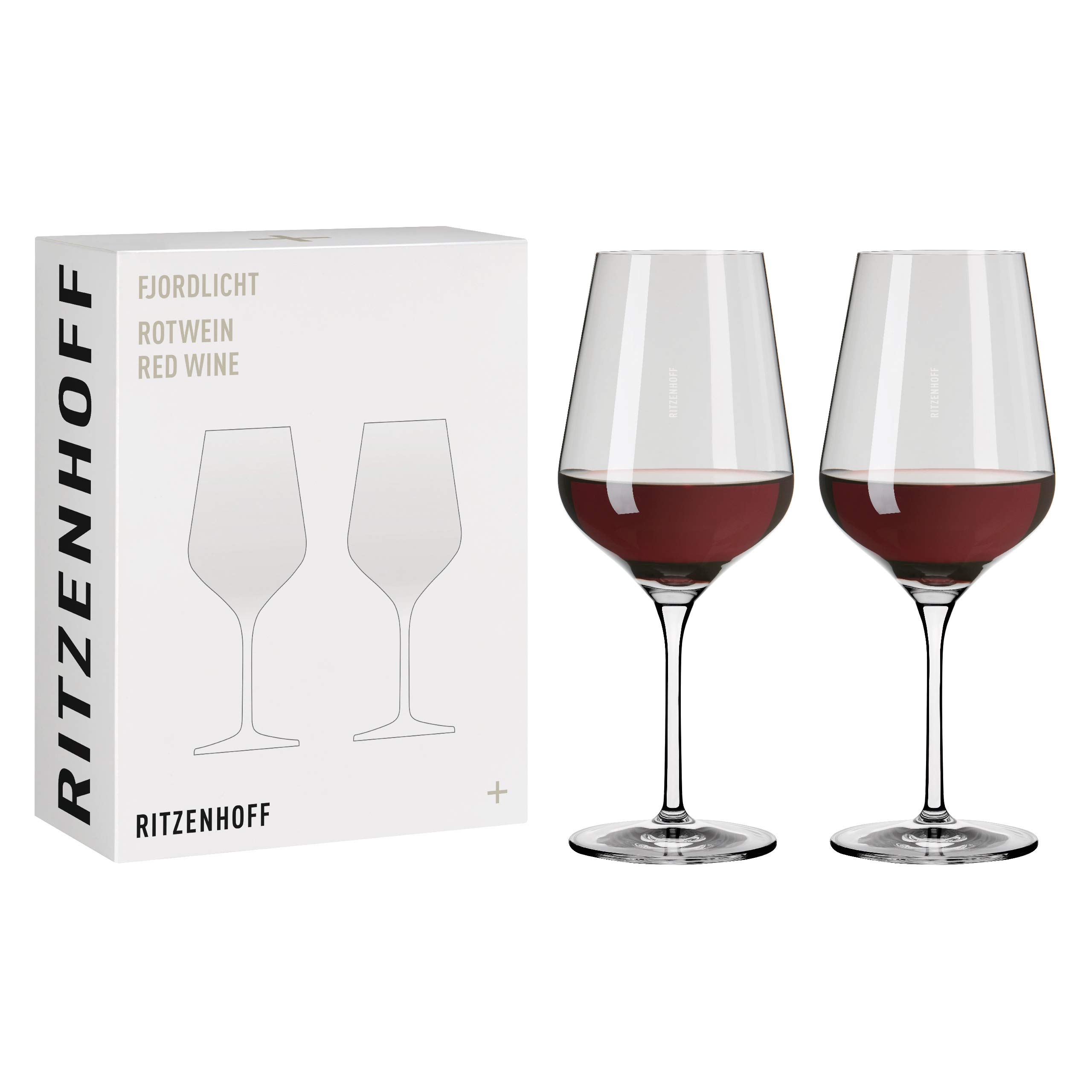 Verre à vin rouge coffret cadeau Ritzenhoff Fjordlicht 2 pièces grey