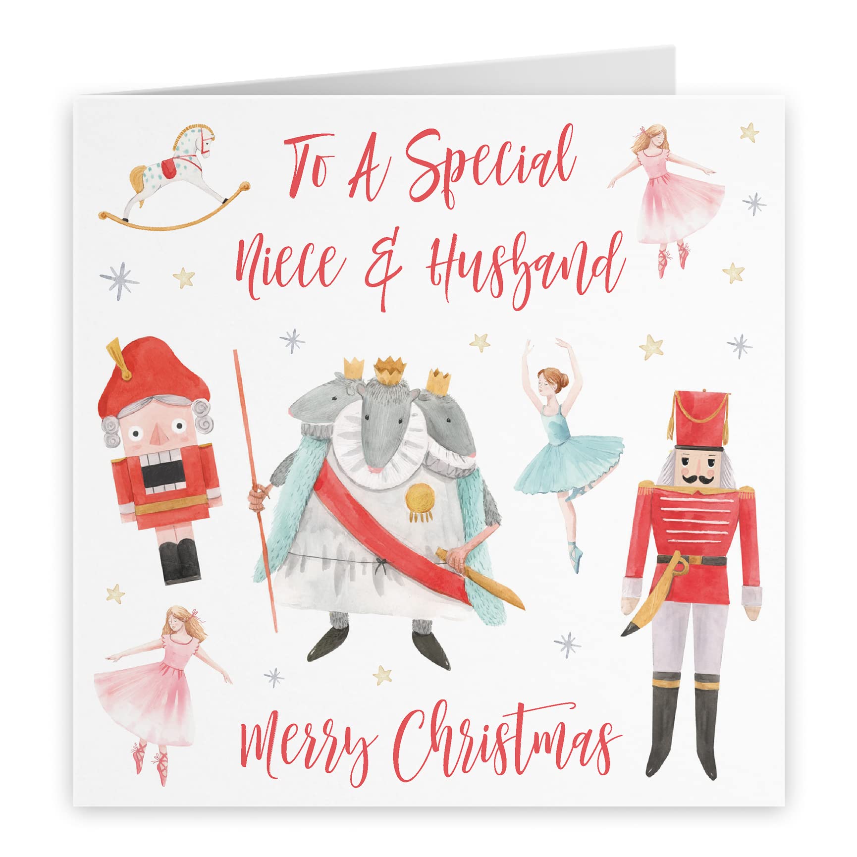 Hunts England, Niece And Husband Christmas Card, To A Special Niece & Husband, Merry Christmas, Nutcracker Collection - Image 2