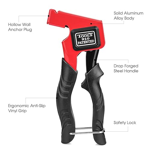 Miniatura 7 de Molly - Tornillos para paneles de yeso para pared de yeso, anclajes huecos de pared Paick de metal resistente y kit de tornillos para paredes de