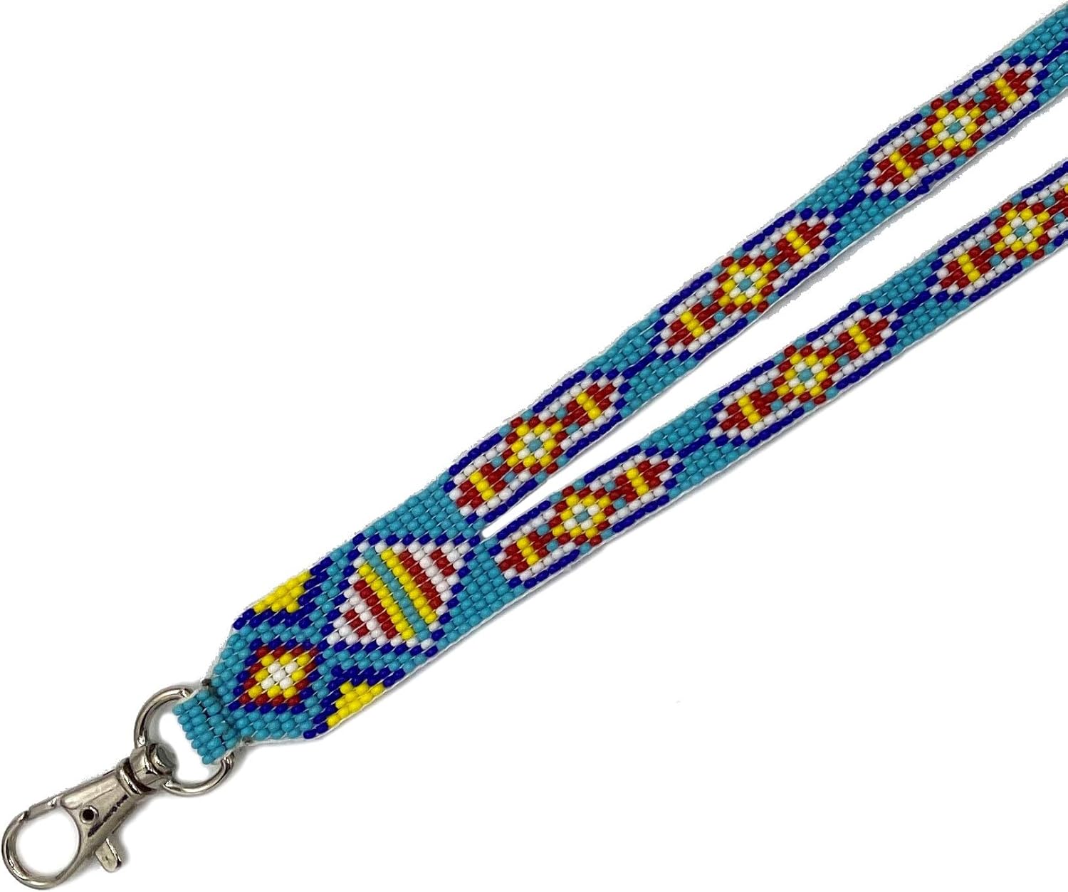 Handmade Beaded Lanyard Keychain ID Holder