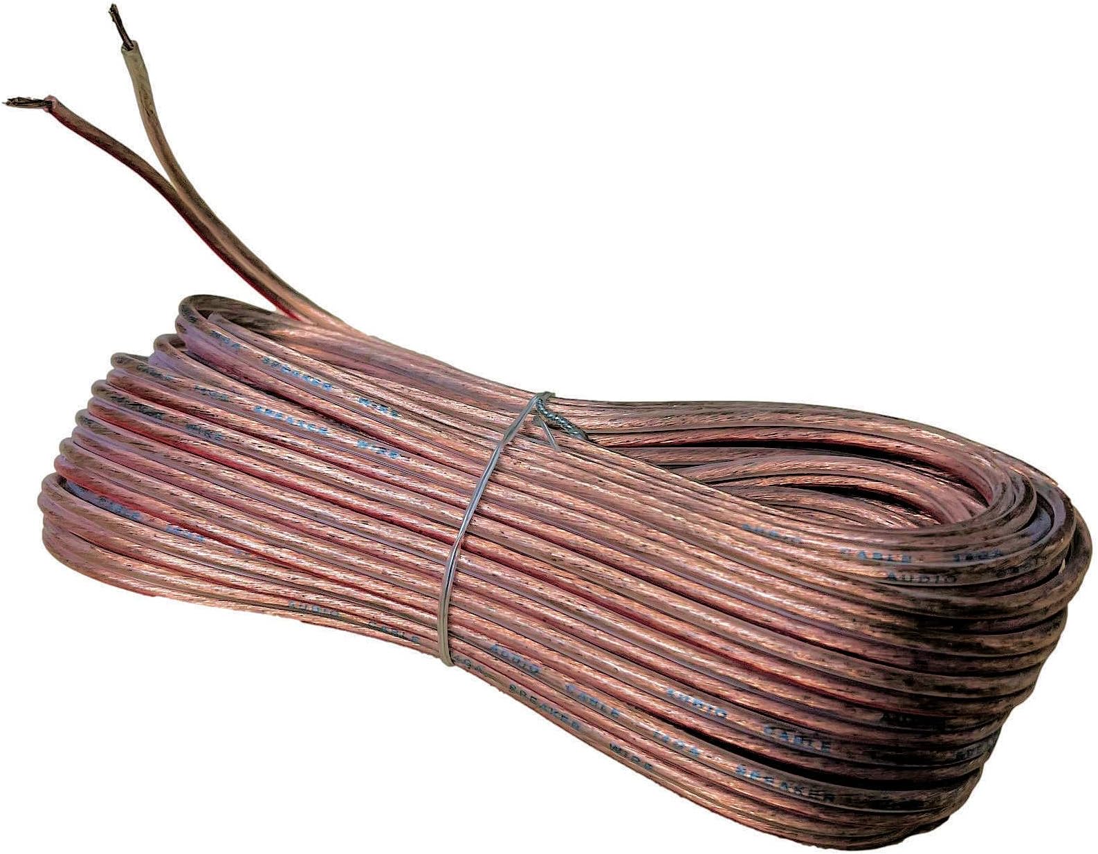 IMC Audio 14 AWG Speaker Wire, 14 Gauge, Clear, Copper Clad Aluminum, 15 Feet, Perfect for Home Theater & Car Audio Speakers