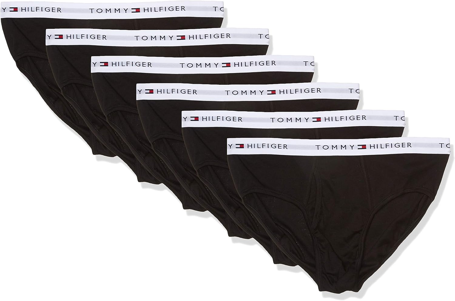 Tommy Hilfiger Men's Cotton Classic Brief Megapack Small Black (6 Pack)