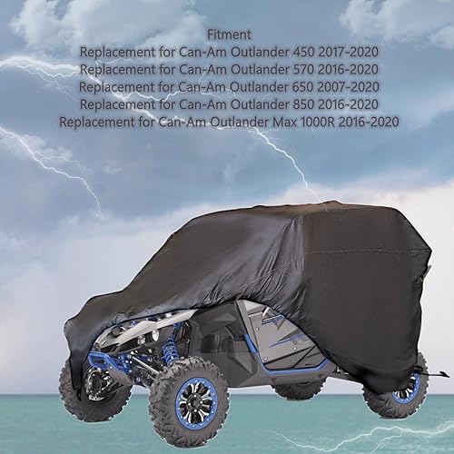 Miniatura 2 de Funda de repuesto para vehículo utilitario XXXL Can-Am Outlander 450 570 650 850 1000R 100.79 x 43.31 x 47.24 pulgadas