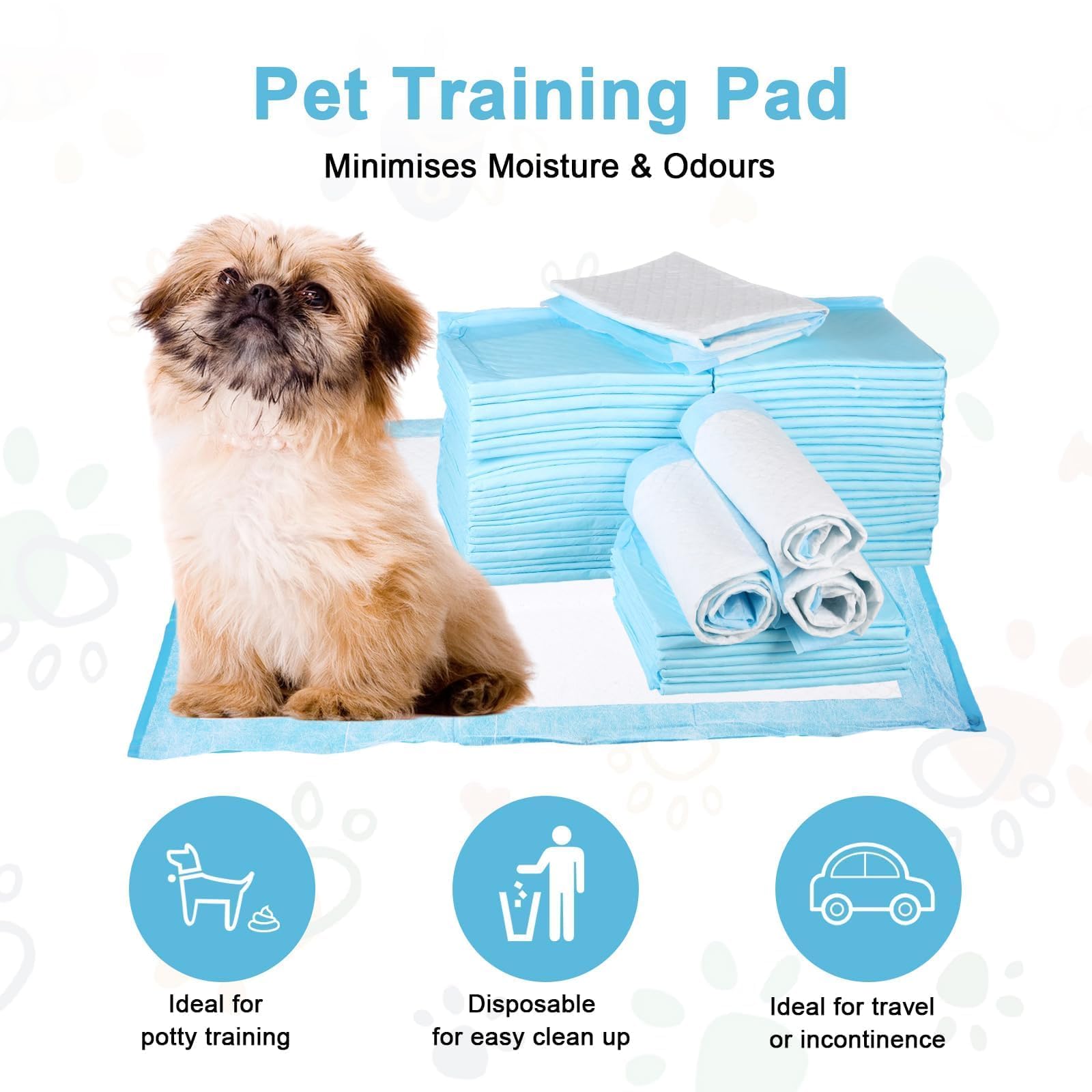 Washable Pee Pads For Dogs ELS PET Dog Puppy Pee Pads, 15 Count