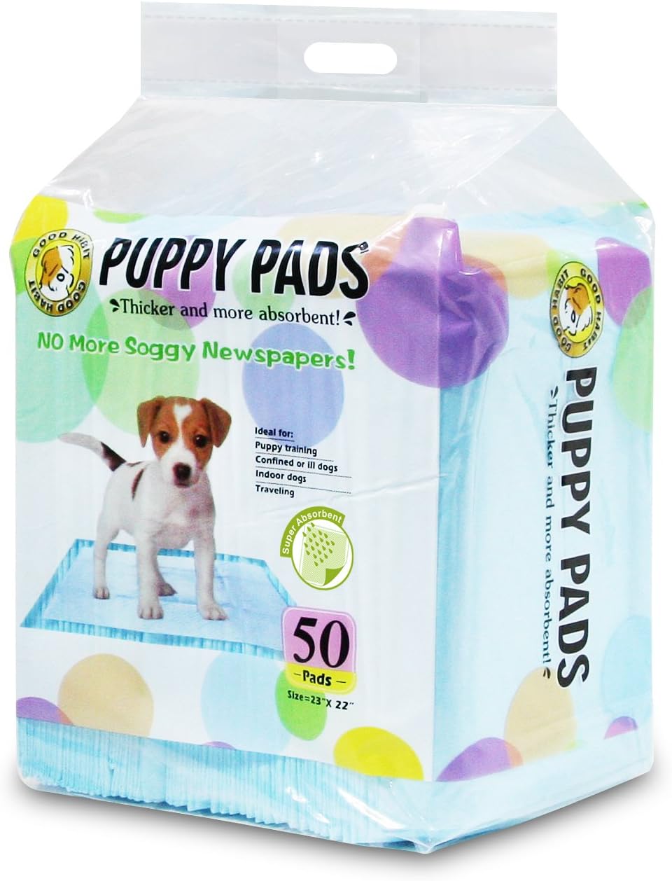 Best Pet Supplies Disposable Puppy Pads for Whelping Puppies and Training Dogs, 50 Pack, Ultra Absorbent, Leak Resistant, and Track Free…