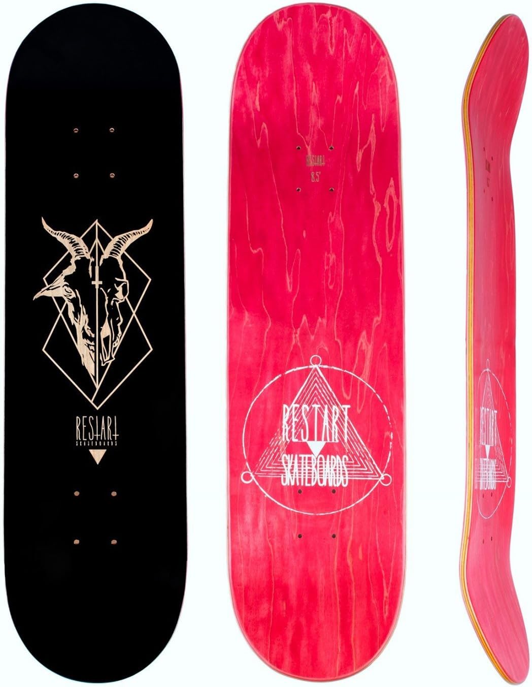 Board for children under 14 years / Restart Skateboards / Grip tape Jessup / Skateboard Deck / Keychain / Dead Goat / Size 8.0