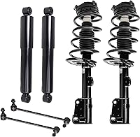 Vista 13 de Detroit Axle - Kit de suspensión de 6 piezas para Chevy GMC Silverado Sierra 1500 2007-2013 [sin suspensión electrónica] Puntales delanteros, barras