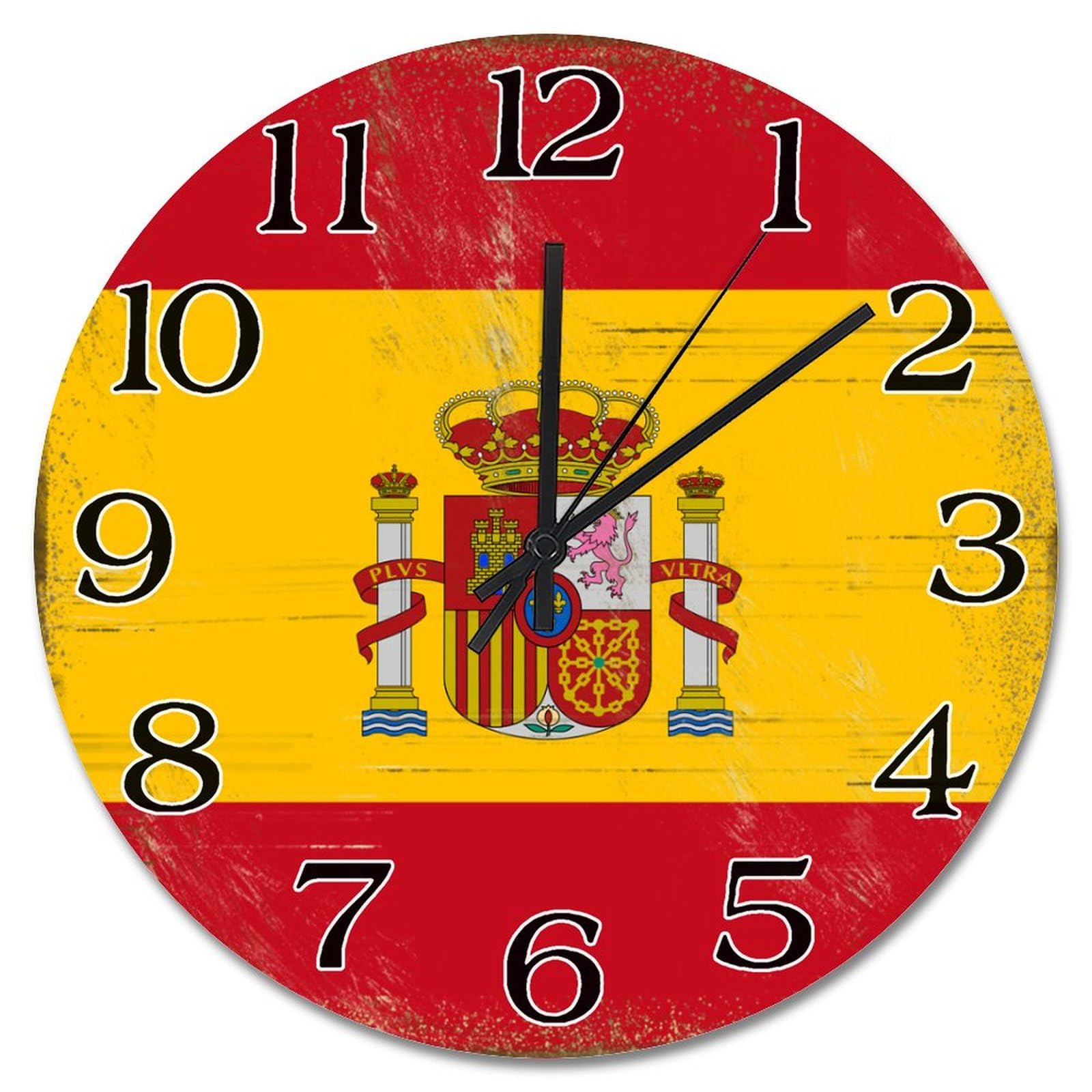 Horloge murale Espagne pour salon d&eacute;coration bois ambiance rustique
