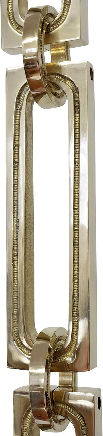 RCH Hardware CH-29L-PB-3 Decorative Large Solid Brass Chain for Hanging, Lighting - Rectangular Hinge with Squared Edges (3 ft/1 Yard)
