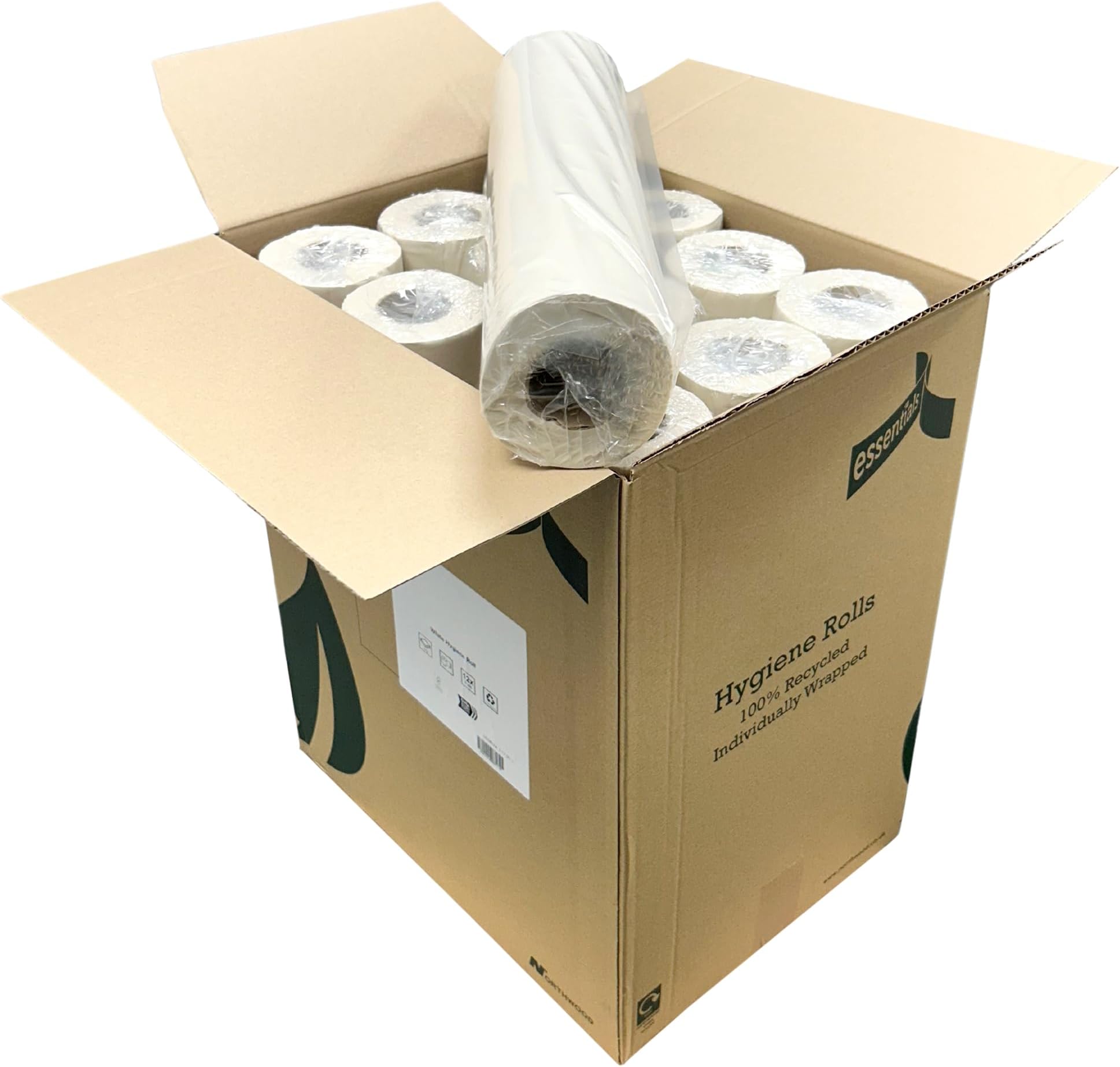 Northwood Premium 50cm x 40m White Hygiene Roll – 12 Pack, 2-Ply, Perforated, Disposable Couch Cover for Medical and Beauty Use CHSA Approved