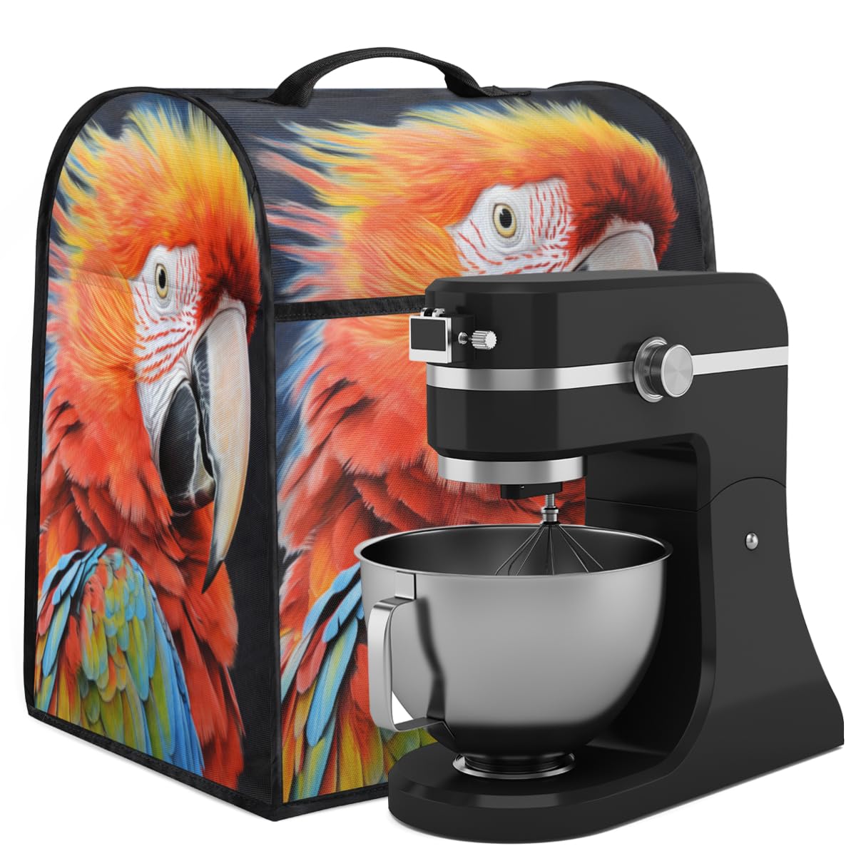 Coffee Maker Cover Beautiful Parrot Kitchen Appliance Covers Small Appliance Covers Blender Cover Juicer Cover Dust Covers for Kitchen Appliances with Top Handle and Pockets,Washable,C749
