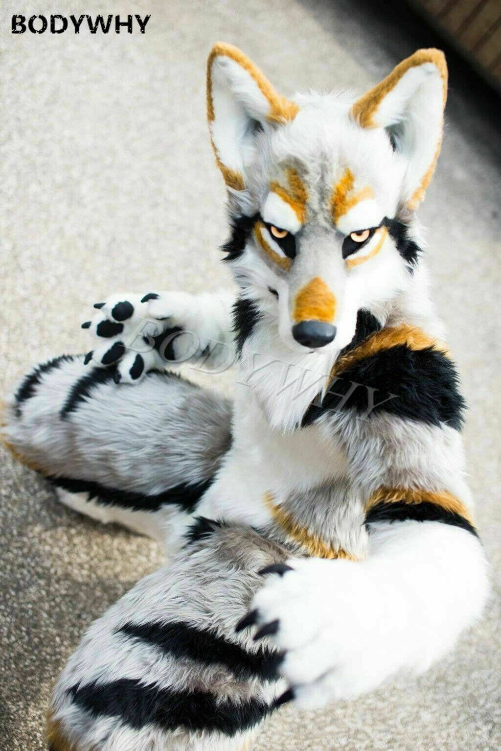 Handsome Grey Wolf Furry Fursuit Custom Mascot Costume Party Carnival Halloween Cosplay Costumes S M L XL XXL