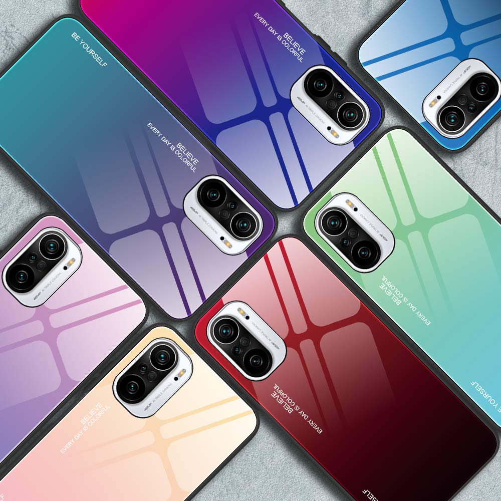 ALAMO Cover In Vetro Temperato Sfumato Per Xiaomi Mi 11 Lite (4G/5G/NE) - Custodia Colorata Con Protezione Antiurto - 3