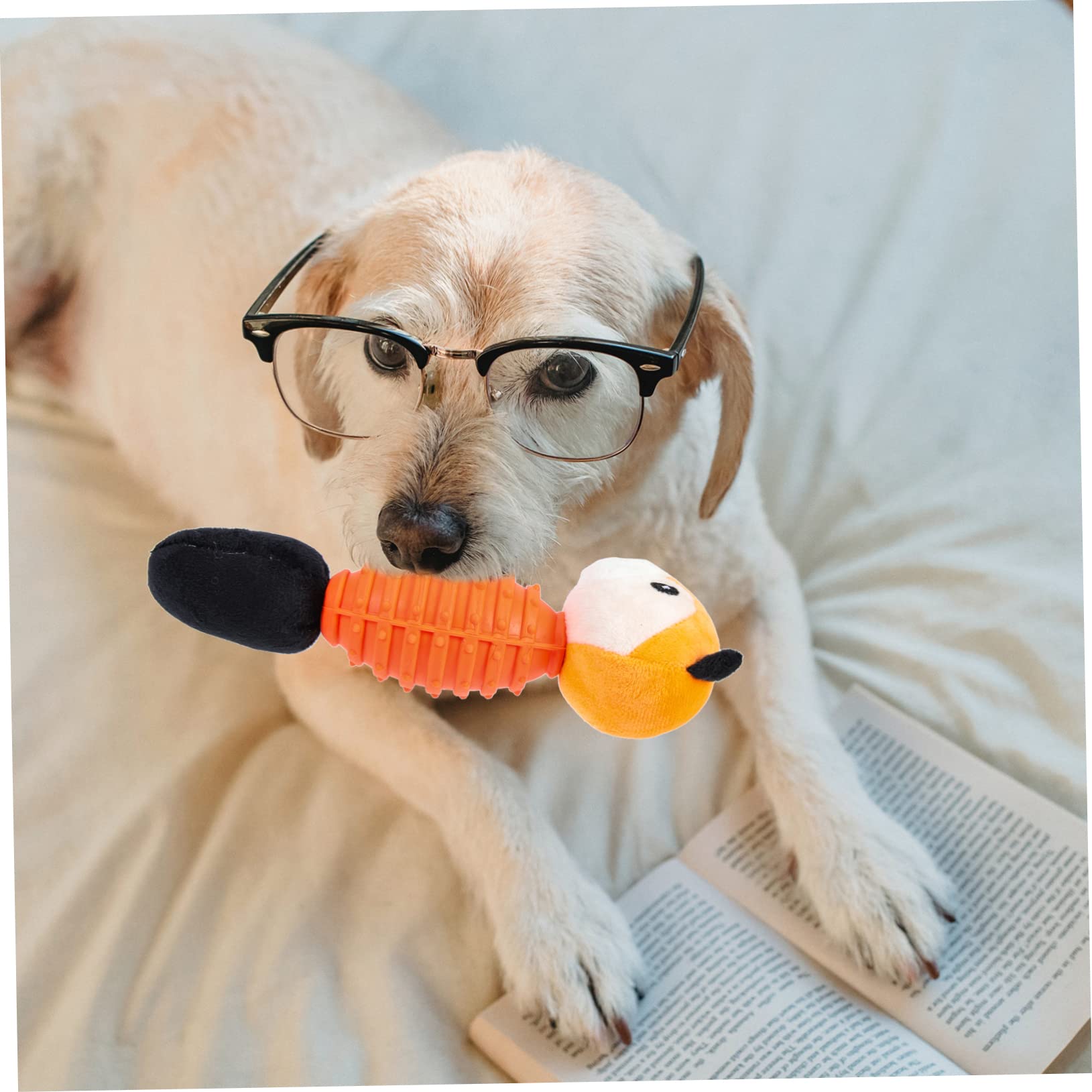 Kisangel 4piezas Juguete Interactivo para Perros Peluche Chirriante De Molar y Diseño De Juguete para Mascotas De Alta Durabilidad y Entretenimiento para Perros Pequeños y Medianos