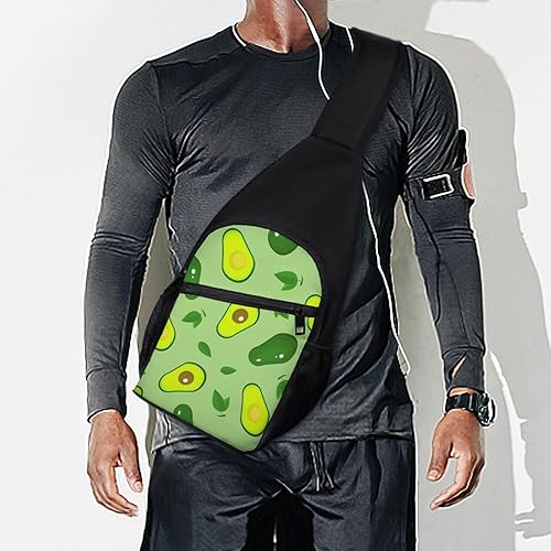 Miniatura 7 de Healthy Avocado Print Sling Bag Casual Chest Bag Daypack Unisex Crossbody Backpack for Travel Sports Outdoors