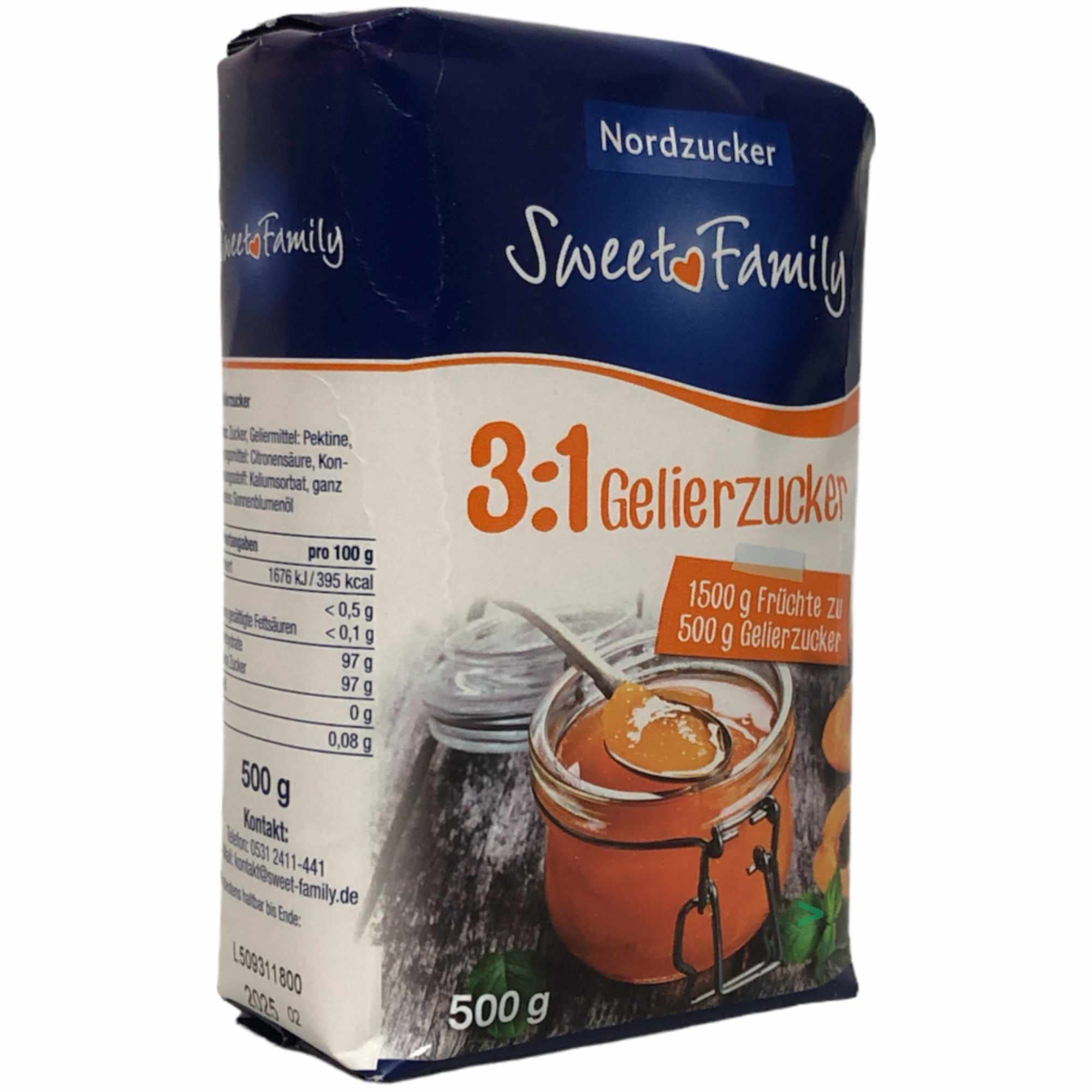 Nordzucker Gelierzucker 3zu1 3er Pack (3x500g Packung) + usy Block