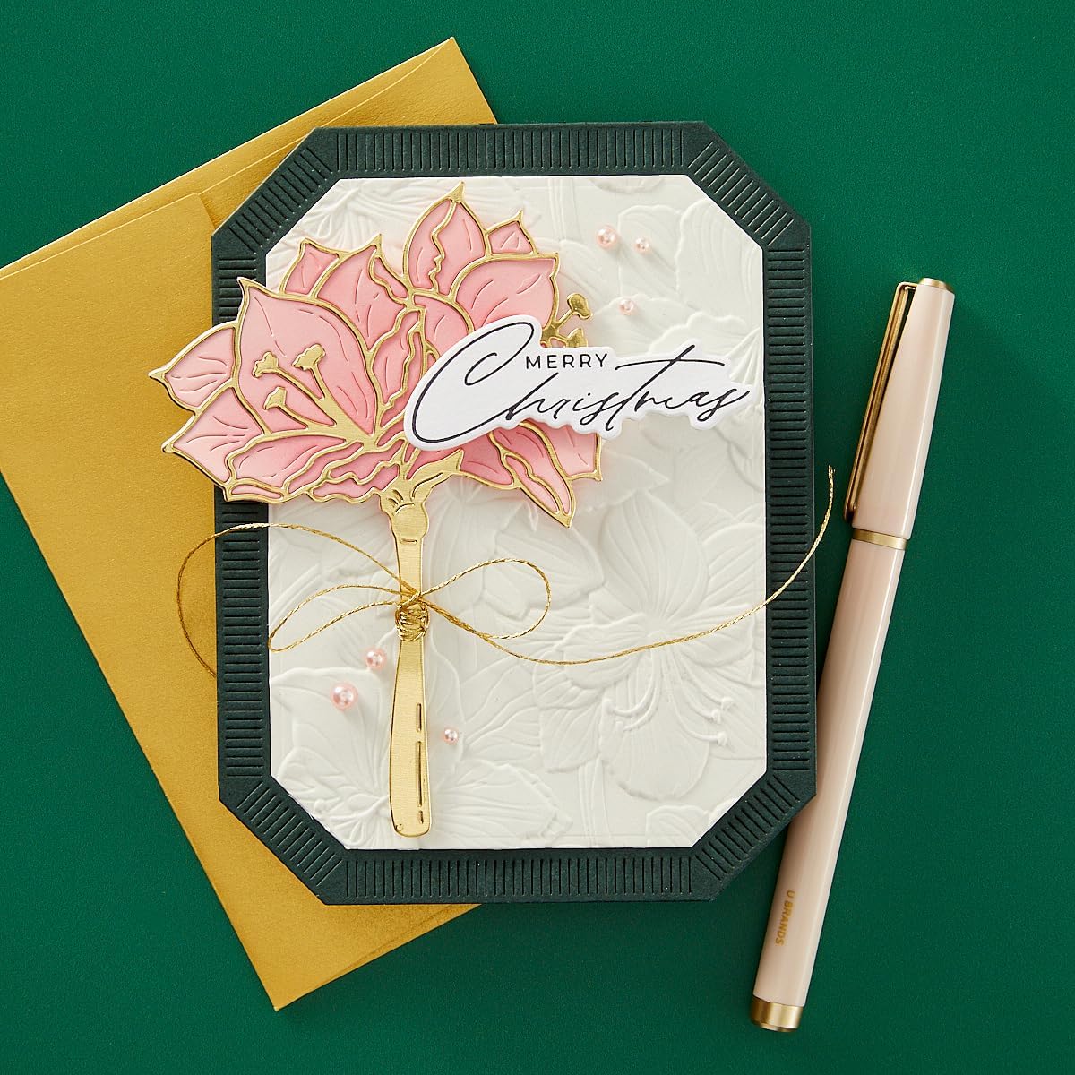 Spellbinders E3D-112 Amaryllis Garden 3D Embossing Folder from The Amaryllis Christmas Collection by Yana Smakula