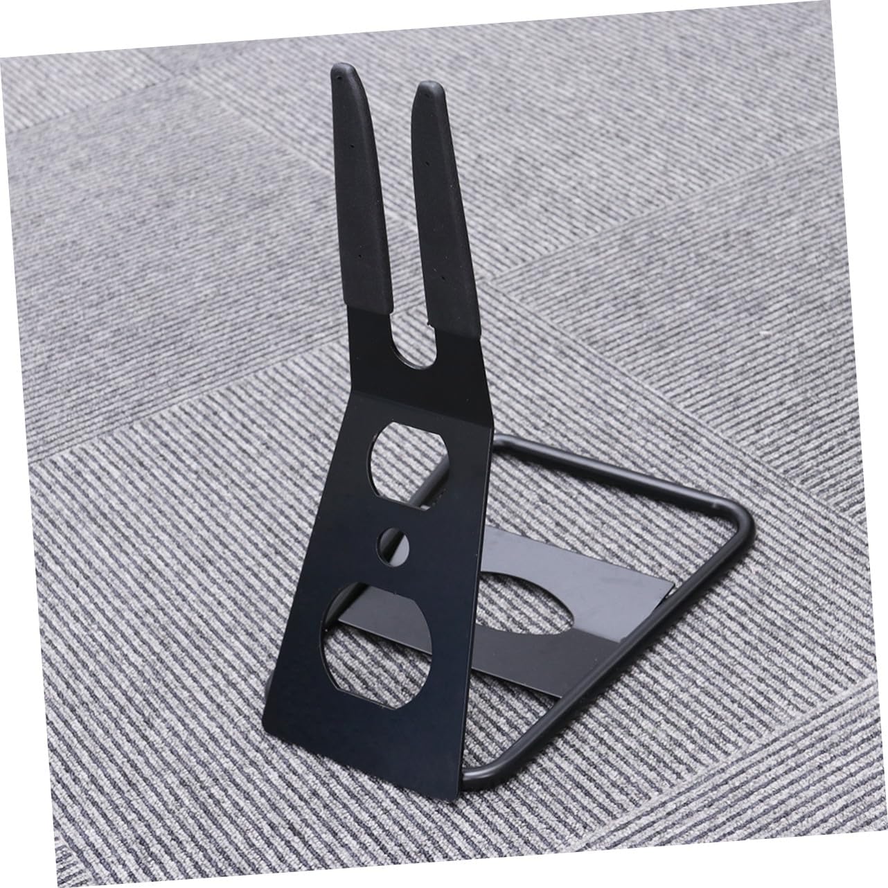 Portable Metal Floor Bike Parking Rack Folding Mountain Bike Stand for Cycling Repair Display Lightweight Sturdy Frame Suitable for Garage Home and Exhibition Use Black