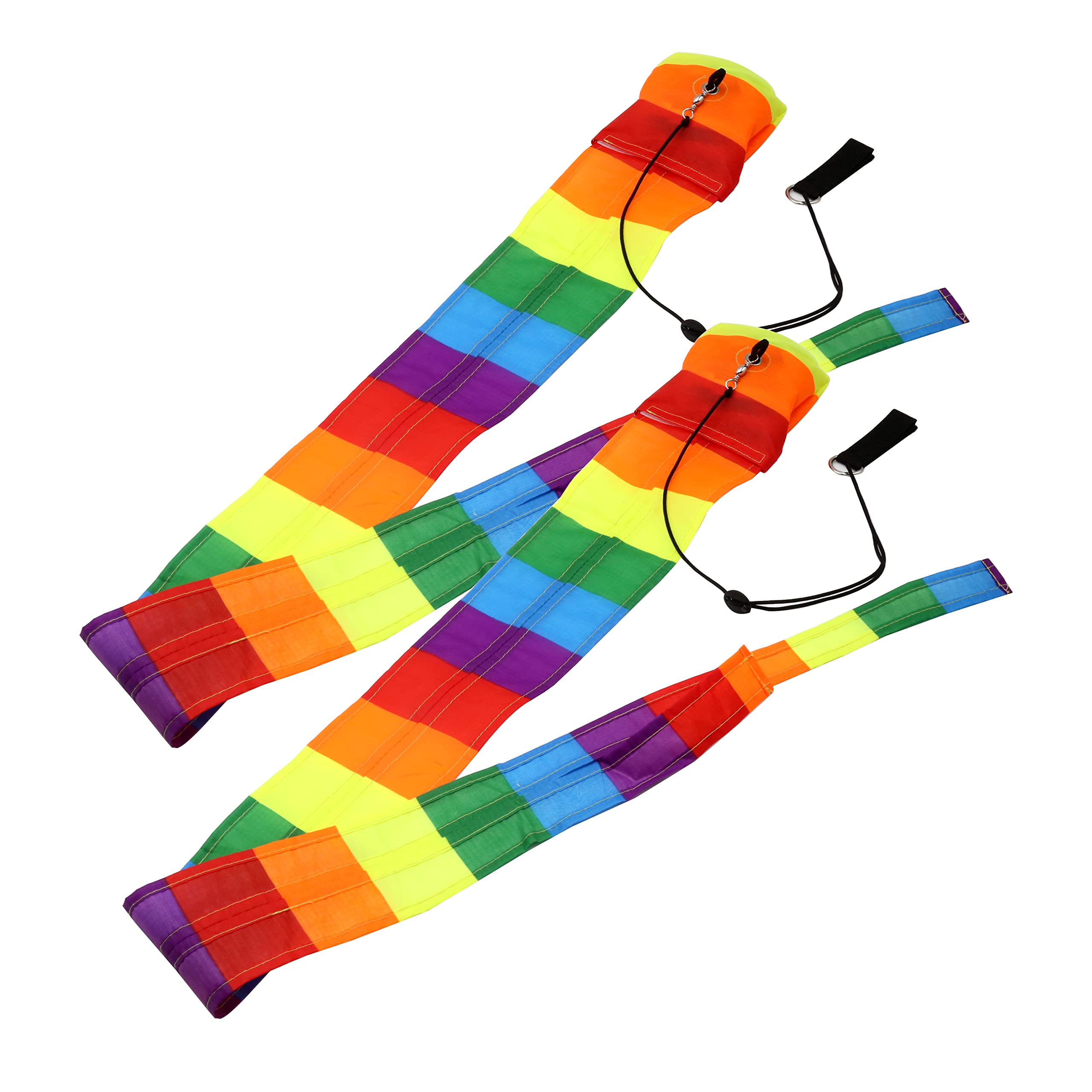 Rainbow Pro Fabric Poi - Long Tail Practice Poi 1 Pair