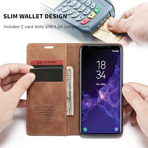 Miniatura 2 de Funda de cuero estilo cartera vintage para Samsung S