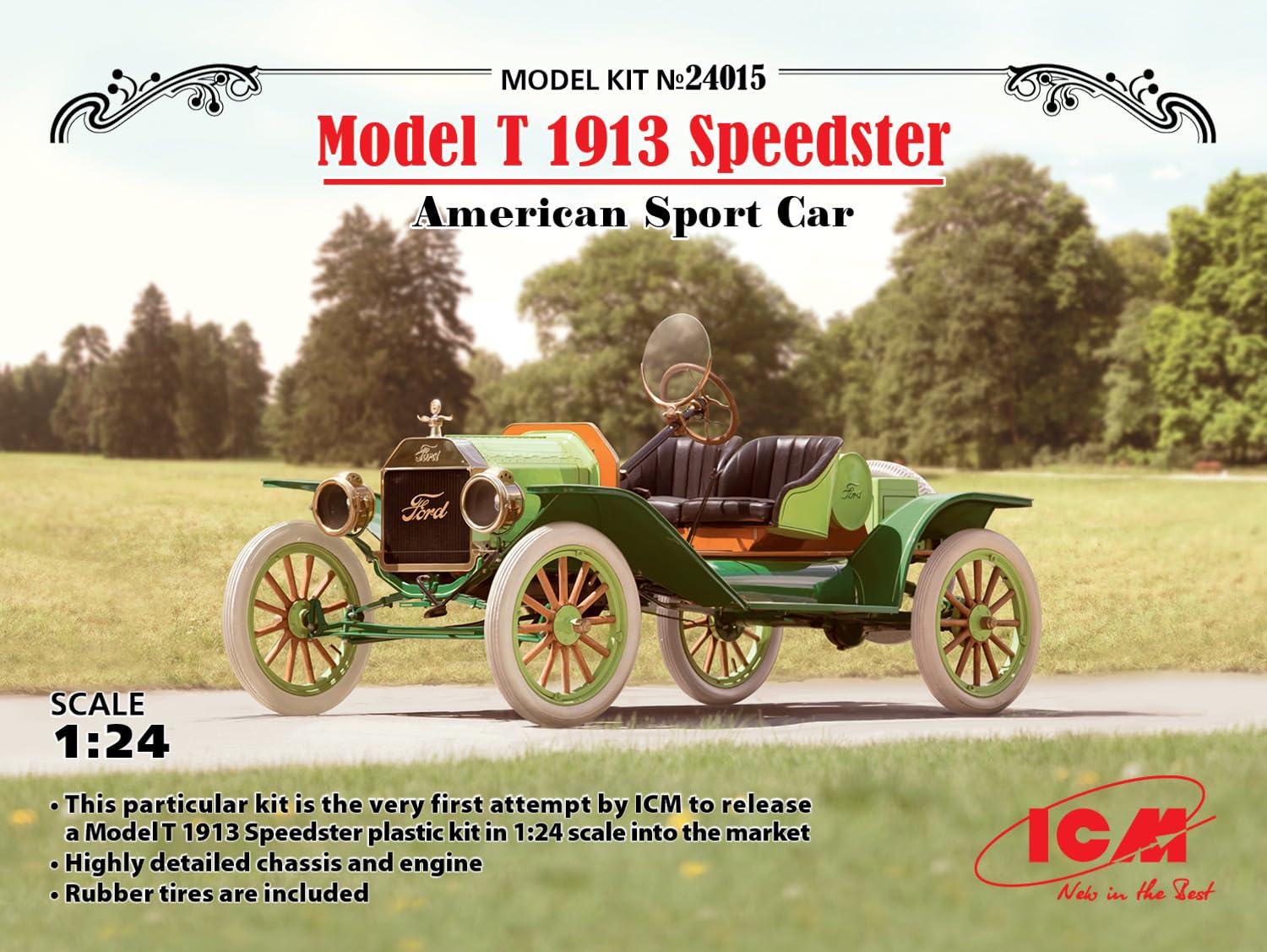 Amazon.com: ICM ICM24015 1:24-Model T 1913 Speedster, US Sports 