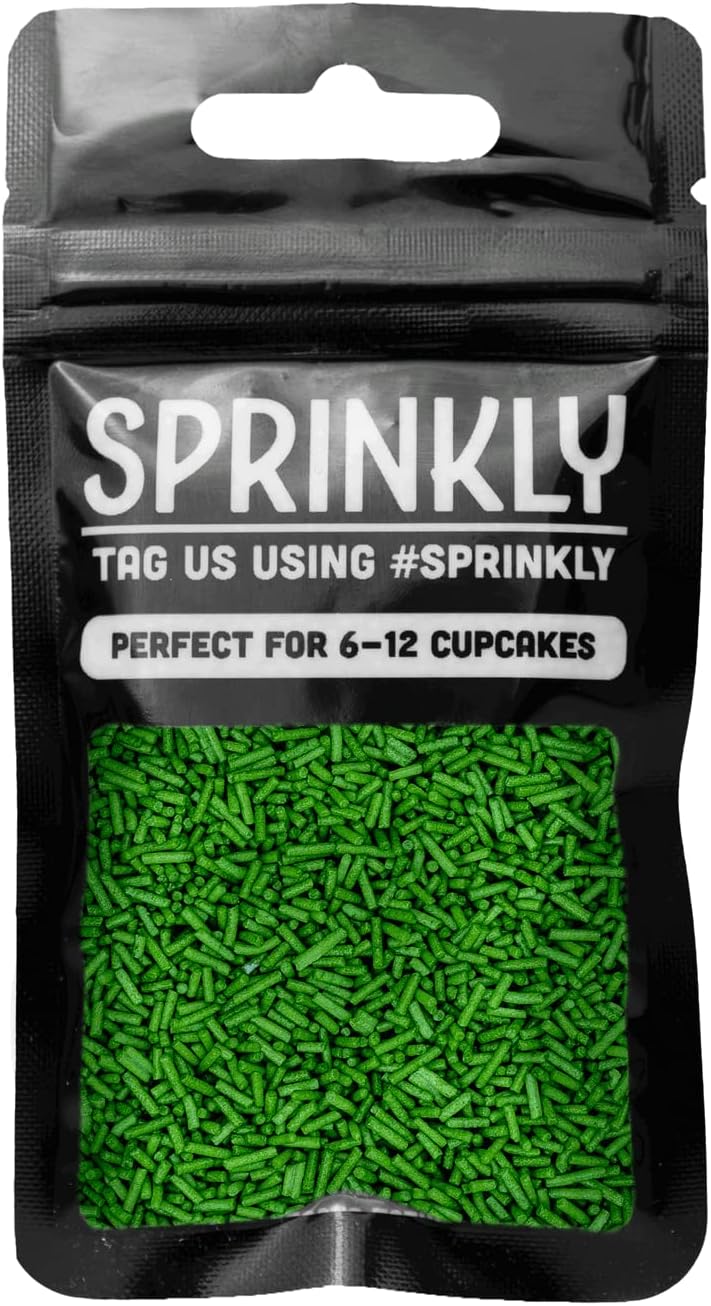 Simply Topps Sugar Strands Cake Sprinkles, Dark Green, 30 Grams