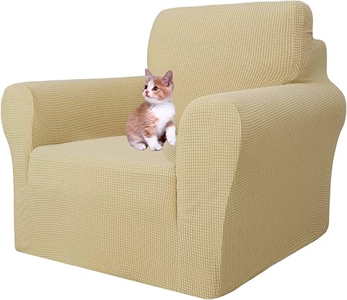 Miniatura 14 de MAXIJIN Fundas para sofá de 3 cojines (71"-91"), funda elástica de 1 pieza para sofá, protector de muebles con parte inferior elástica para niños y