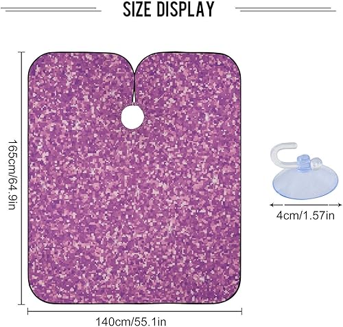 Miniatura 3 de Rainbow Glitter Barbers Capes Adjustable Barber Cape, Long Makeup Cape 64.9 In x 55.1 In
